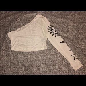 white long sleeve top